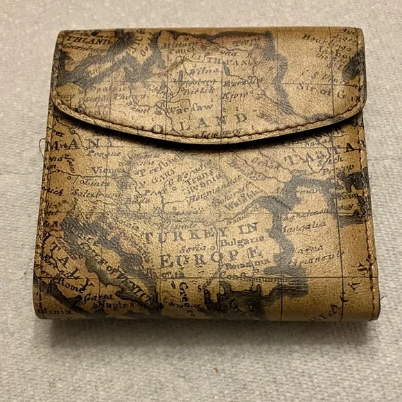 PATRICIA NASH. Vintage Map Print Wallet. Leather is so soft! Beautiful details. - Picture 1 of 12